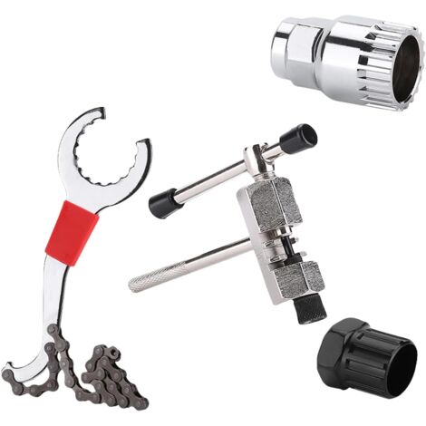 Kit di attrezzi per la riparazione della bicicletta, chiave per la rimozione del volano, rompicatena, strumento per la manutenzione della bicicletta, accessori durevoli per il ciclismo (1/5)