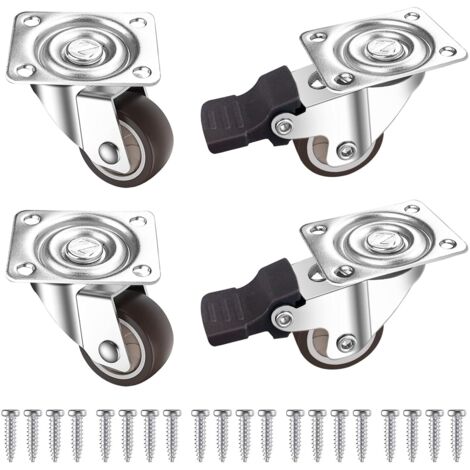 Set Di 10 Piccole Ruote Fisse Direzionali Per Mobili, Ruote Lineari Per Scaffali Tavoli Banchi Da Lavoro Sedie 88641755