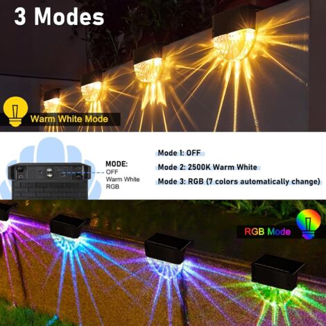 Aigostar Luce Solare Led Esterno con Telecomando 50W 500LM Lampade da Esterno solari IP65 Impermeabile Faretti Solari Esterni,temperatura colore regolabile 3000K/4000K/6500K, Lunghezza cavo 3M