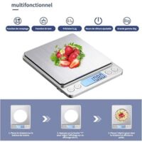 Bilancia elettronica 0,1 g/10 kg Bilancia da cucina digitale ad alta precisione Bilancia elettronica per gioielli in acciaio inossidabile con display LCD (Colore: A, Dimensioni: 1 kg/0,1 g