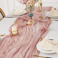 Runner Da Tavola In Chiffon 70x300 Cm Rosa – Eleganza Per Matrimoni E Feste - 2