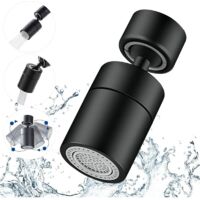 Aeratore per rubinetto, girevole a 360 gradi, filtro per rubinetto da cucina regolabile a 2 modalità, per cucina e bagno, con filettatura esterna da 24 mm, adattatore per filettatura interna da 22 mm