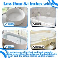 Organizer Per Giocattoli Da Bagno Quiodok – Borsa A Rete Bianca 3 Scomparti, 60x20 Cm, Con 5 Ganci Autoadesivi, Asciugatura Rapida, Anti-muffa - 4