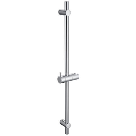 Detbom – Barre de douche 70 cm en acier inoxydable SS304 – Finition chromée résistante à l'humidité – Support de douchette ajustable