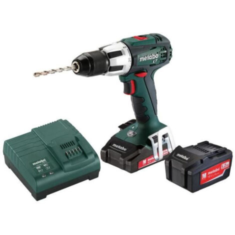 Metabo – Perceuse à percussion 18V avec 2 batteries 2.0Ah et 5.2Ah – Moteur à 4 pôles – Couple 60Nm pour béton, acier et bois tendre - SB 18 LT