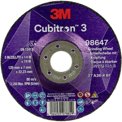 Cubitron 98647 Disque à ébarber Diamètre 125 mm Ø de perçage 22.23 mm 10 pc(s)