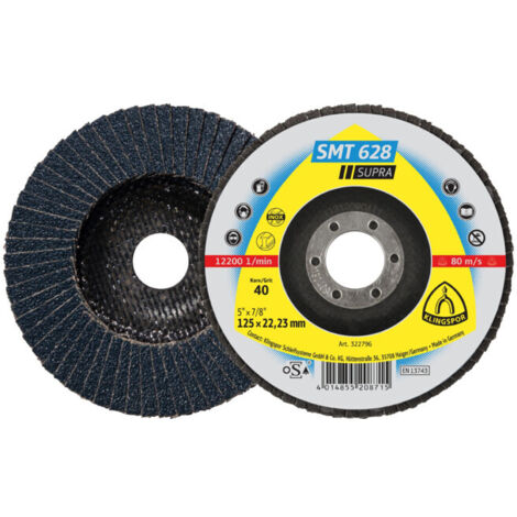 Disque à lamelles Klingspor SMT 628 115 x 22,23 mm grain 80 plat 10 pièces (1/2)