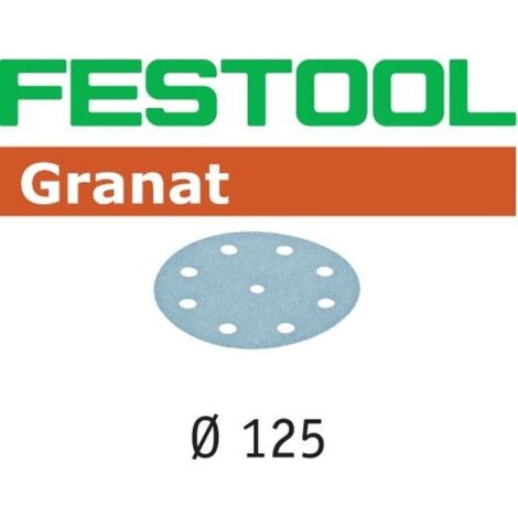 Festool – Disque abrasif Granat P80 pour meuleuse 125mm – Ponçage précis sur surfaces dures – 10 unités – 497147