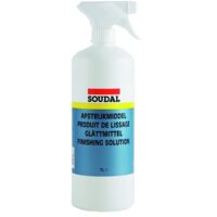 Soudal – Silicone 1 L incolore 106285 – Flacon pulvérisateur pour joints frais – Durcissement rapide – Compatible MS polymère et polyuréthane