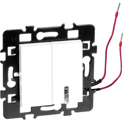 Interruptor combinado de paso no iluminado + iluminado/indicadores azules - ESPRIT