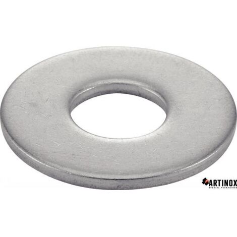 Arandela plana grande - Tipo L - Inox A2 de 10 mm - Caja de 25 (1/2)