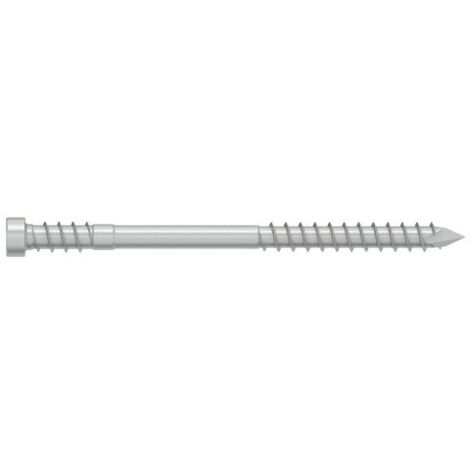 Vis para terraza de madera dura - Cabeza cilíndrica - Doble rosca - Inox A4 - Torx 5.5x50mm - T25 - Caja de 150