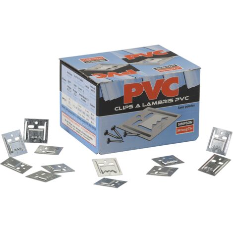 Clips para paneles de PVC con puntas R0.5 con puntas - Caja de 250 clips