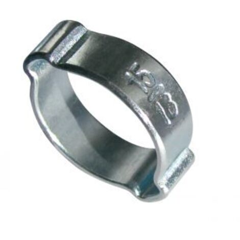 Lote de 10) Abrazadera de doble oreja - Acero galvanizado 22-25 mm