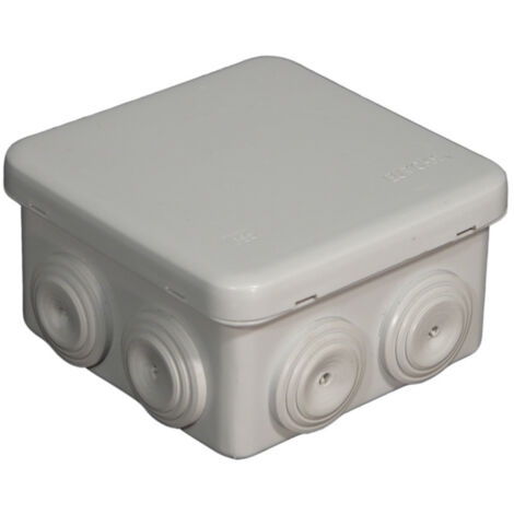 Caja de derivación cuadrada enclipsable estanca - 7 entradas - IP55 - SUM'OHM 80x80x45