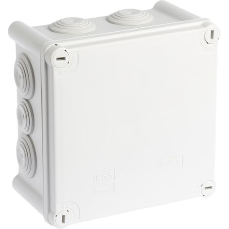 Caja de derivación cuadrada con tornillo de 1/4 de vuelta, estanca - 960°C - IP55 - SUM'OHM 130x130x75