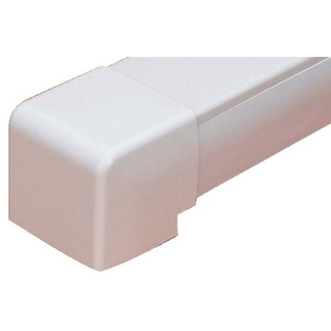 Codo de 90° exterior con canalón Super Óptimo - blanco 9003 80x60