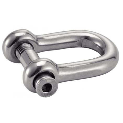 Pasador recto forjado con tornillo de cabeza hexagonal - Acero inoxidable A4 D6mm - Caja de 5 (1/2)