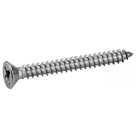 Tornillo para chapa con cabeza avellanada Pozidriv - Acero inoxidable A2 2,9x6,5 mm - Caja de 200