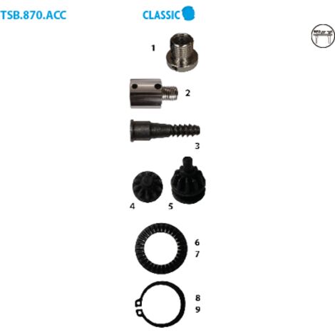 Accesorio para mandril de torneado Classic Pieza nº7 Corona dentada 1" X 8TPI