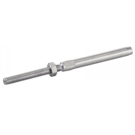 Punta roscada para crimpado - Rosca izquierda con tuerca - Inox A4 5/M10 - Caja de 5 (1/2)