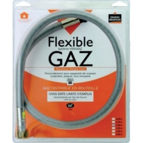 Flexible de acero inoxidable butano propano 15x21 Macho - 20x150 Macho Largo 500mm