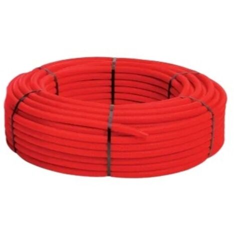 Tubo PER preaislado rojo Ø20 - Corona de 50m