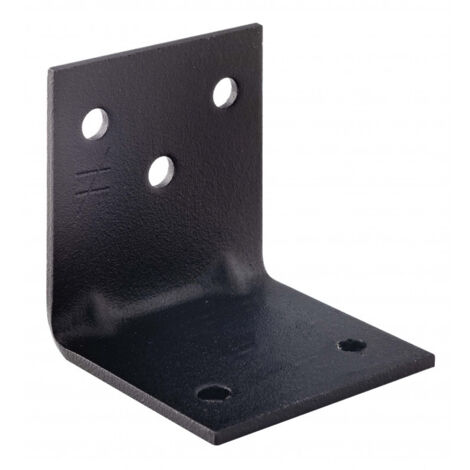 Escuadra de ensamblaje negra 60x40x40 mm