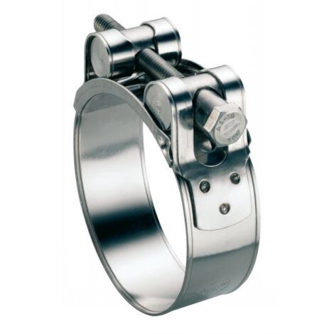 Collarín de apriete con tornillos - Para tubo grueso y armado - Acero inoxidable A2 113-121 - Unidad