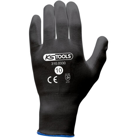 Guantes de microfibra negras (caja de 12 pares) T.10 (1/2)