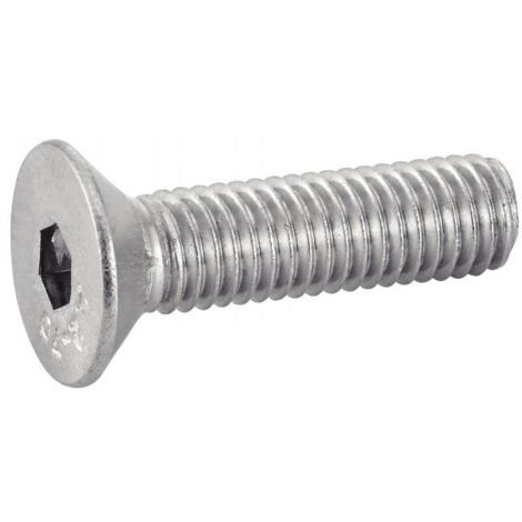 Tornillo de cabeza avellanada de seis caras hueca - Acero inoxidable A4 3x20 mm - Caja de 200