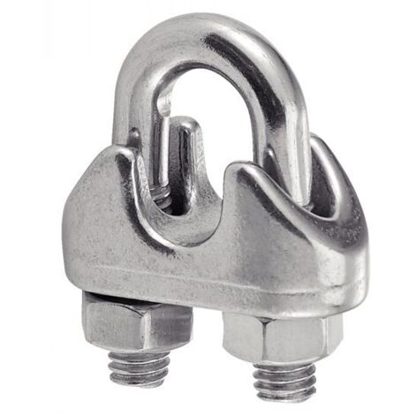 Caja de abrazadera con tornillo - Acero inoxidable A4 ØCable 12mm - M10 - Unidad
