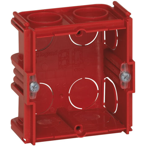 Caja de montaje para albañilería Batibox cuadrada, 1 puesto, 70x70 mm, profundidad 40 mm