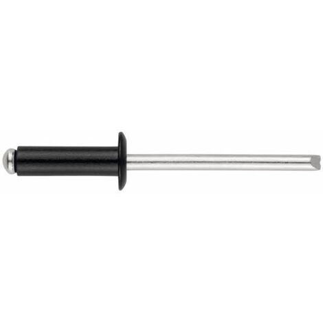 Remaches de cabeza bombé lacada en negro - Aluminio 3,2 x 8 9005 - Caja de 500