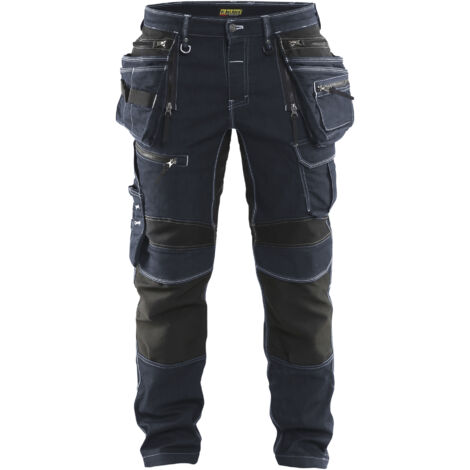 Pantalón de trabajo X1900 artesano stretch 2D 1990 - Azul marino/Negro 2XL - FR(52) - SE(C58) - Normas