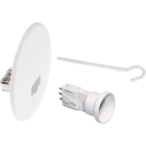 Tapa de acabado DCL para cajas de punto central - Ø120mm Kit de tapa DCL + Pasador de 80mm + Casquillo DCL E27