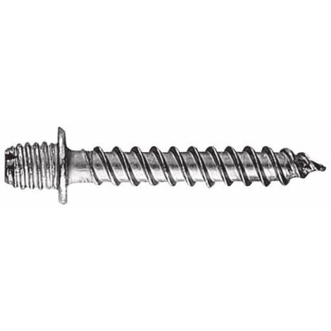 Tornillo de madera con abrazadera de sujeción y grapa - Inox A2 M6 x 30 - Caja de 100