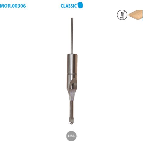 Mechas de bédane cuadrado Mortaisage Classic ø 6 x 6 ø Cola 15,9 Largo 135 Largo útil 45 mm