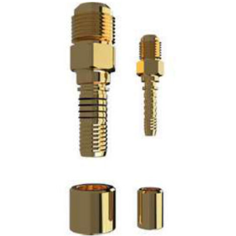 Conector macho para conexiones frigoríficas para aire acondicionado Ø3/8 SAE