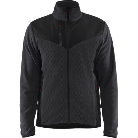 Chaqueta de punto con softshell 5942 - Gris antracita/Negro XXXL