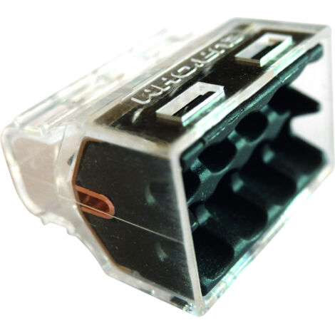 bornes de conexión rápida para cable eléctrico FastLock gris - 8 entradas - caja de 50 piezas