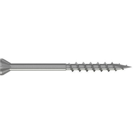 Vis de terraza - Tête fraisée - Filetage parcial - Pointe anti-fendage - Inox A4 - Torx 4.2x75mm - T20 - Caja de 100
