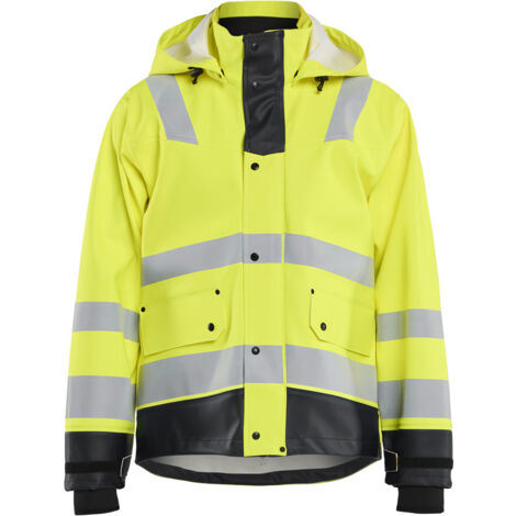 Chaqueta de lluvia de alta visibilidad nivel 3 4327 - Amarillo fluorescente/Negro L