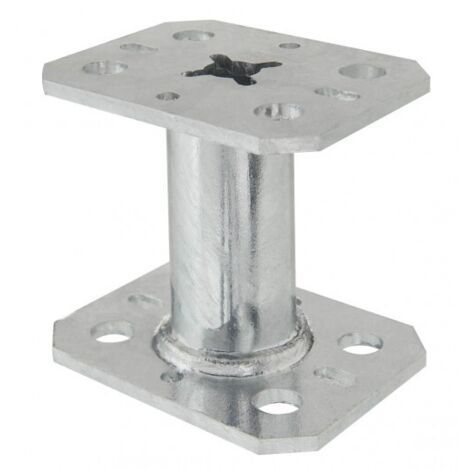 Pequeño pie de poste fijo PPMINI 90x70mm - esp 4mm (1/3)