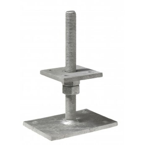 Base de poste ajustable APB100/150 80x80mm