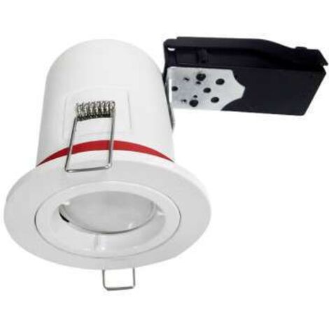 Soporte Foco Fijo GU10 Blanco Ø88mmx120mm