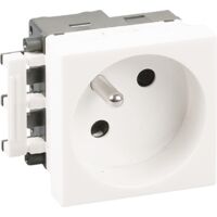 Enchufe 2P+T - 16A - 250V de terminación - Recto - OPTIMA