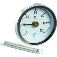Termómetro bimetálico de collar - dial de Ø80mm 0 a 120°C