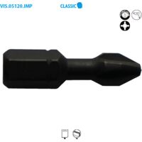 Punta de atornillar serie 1/4'' - POZIDRIV® impacto Classic PZ N°1 Largo. 25 Caja de 15