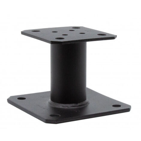 Piede di sostegno fisso nero PPA100PB 100x100mm - spessore 4mm